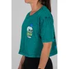 Tee-shirt sport femme Crop Top - SkullWod - Broshop - Bleu homme crop top skullwod broshop bleu view 4