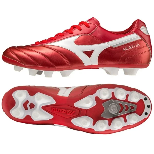 Chaussures de football pour hommes - Morelia Sala Elite IN Q1GA221060 - Mizuno - Rouge chaussures de football pour homme morelia ii elite md mizuno rouge