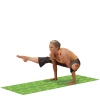 Tapis de Yoga Premium Tools - Body-Solid - 10mm - Fleurs Vertes bodysolid tools tapis de yoga premium 10mm fleurs vertes 3