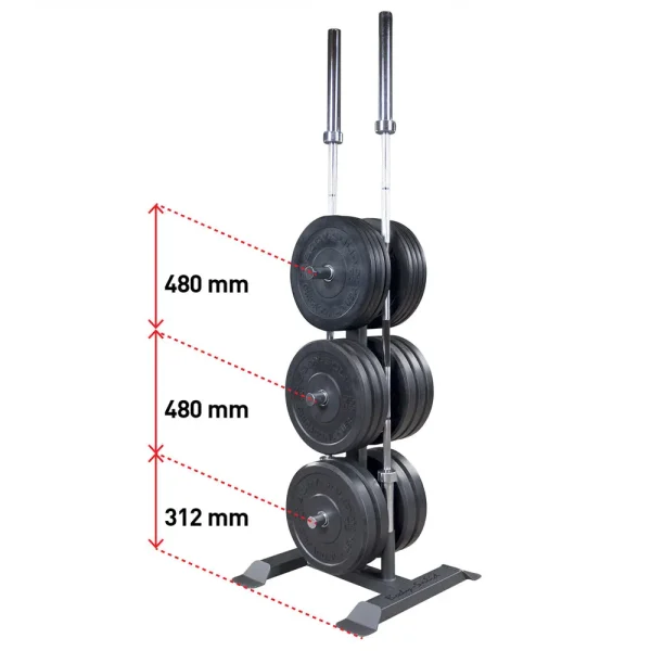 Support pour arbre et barre de musculation Olympic Premium - BodySolid olympic premium weight tree bar holder bodysolid 2